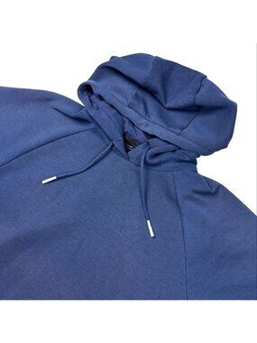 EvoShield Men's LSS Pullover Drawstring Hoodie Sweatshirt Blue • Small